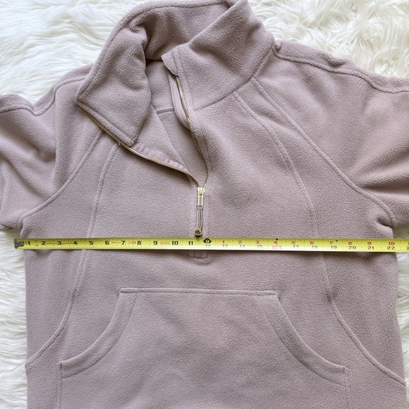 Lululemon Oversized Scuba Tumbled Fleece Funnel-Neck Half Zip Size M/L Pink - Picture 7 of 10
